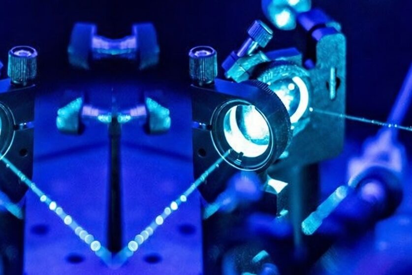 Epsilon Photonics is an advanced optics and wave-based engineering company headquartered in Rochester, New York, Blue laser optics image
